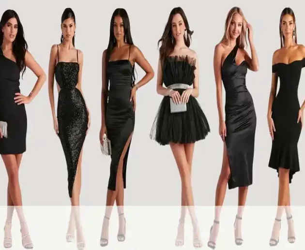 black cocktail dress