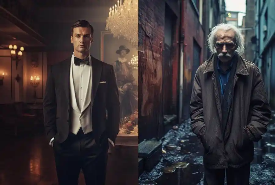 middle class to rich